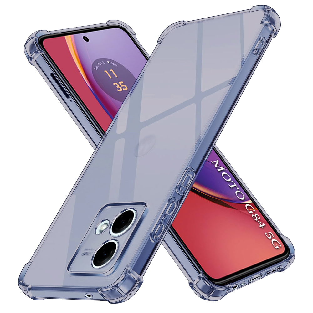 Levně Techsuit Shockproof průhledný silikon Motorola Moto G84 kouřově černá