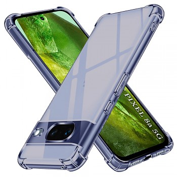Techsuit Shockproof průhledný silikon Google Pixel 8a kouřově černý