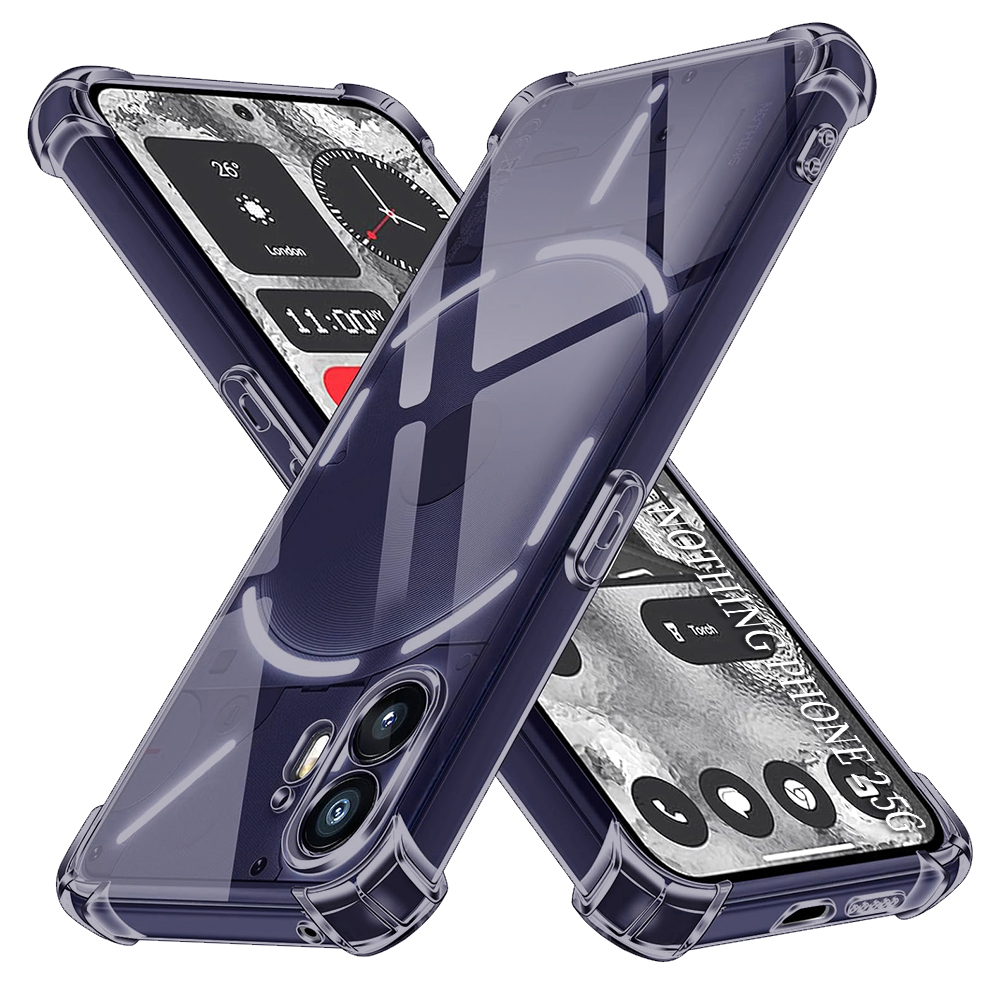 Levně Techsuit Shockproof průhledný silikon Nothing Phone (2) kouřově černý