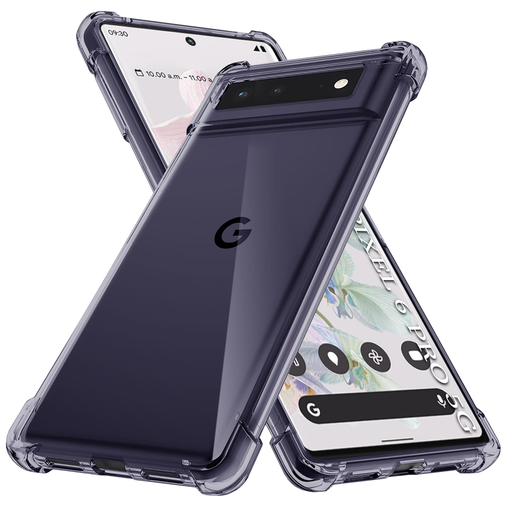 Levně Techsuit Shockproof průhledný silikon Google Pixel 6 Pro kouřově černý