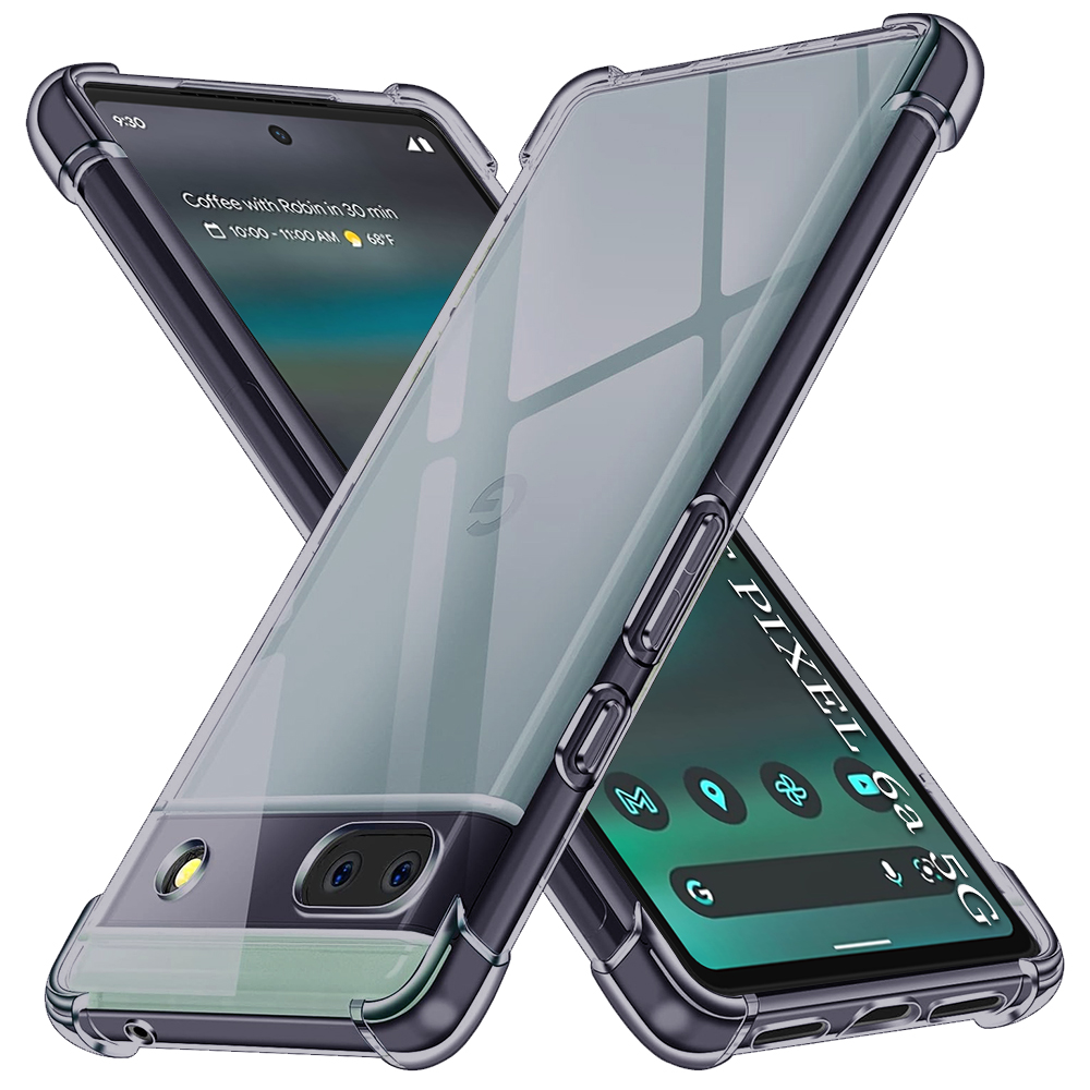 Techsuit Shockproof průhledný silikon Google Pixel 6a kouřově černý