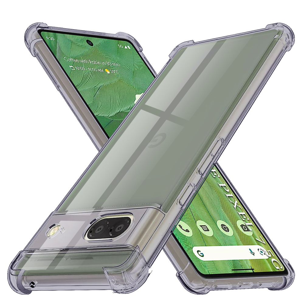 Techsuit Shockproof průhledný silikon Google Pixel 7 kouřově černý