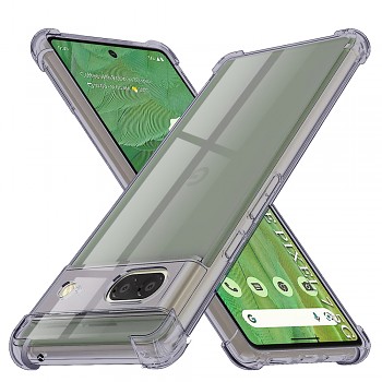 Techsuit Shockproof průhledný silikon Google Pixel 7 kouřově černý