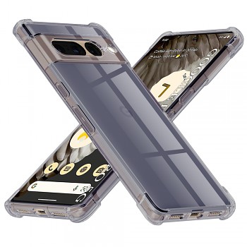 Techsuit nárazuvzdorný průhledný silikon Google Pixel 7 Pro kouřově černý