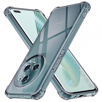 Techsuit Shockproof průhledný silikon Honor Magic5 Pro kouřově černý