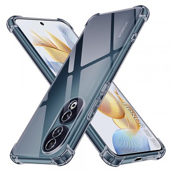 Techsuit Shockproof průhledný silikon Honor 90 kouřově černý