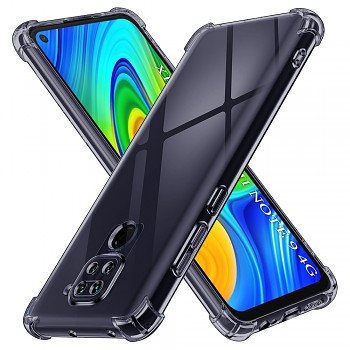 Techsuit Shockproof průhledný silikon Xiaomi Redmi Note 9 Redmi 10X 4G kouřově černý