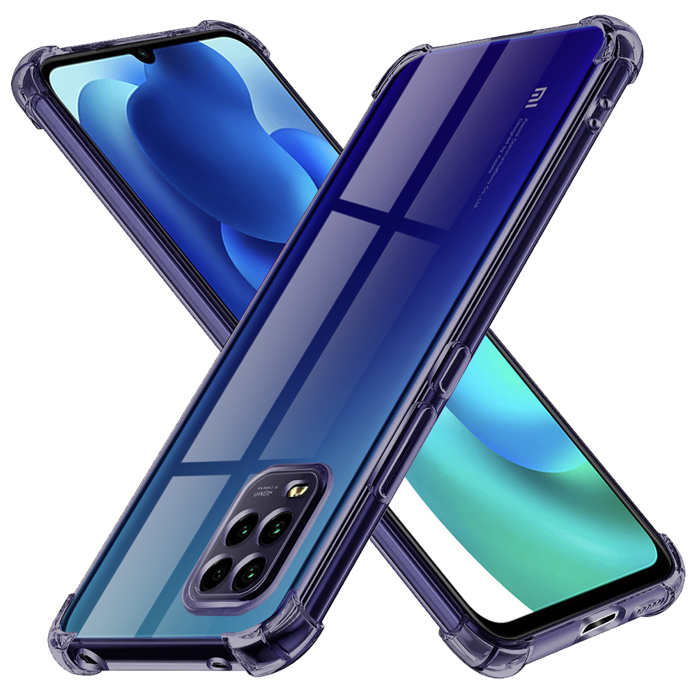 Levně Techsuit Shockproof průhledný silikon Xiaomi Mi 10 Lite kouřově černý