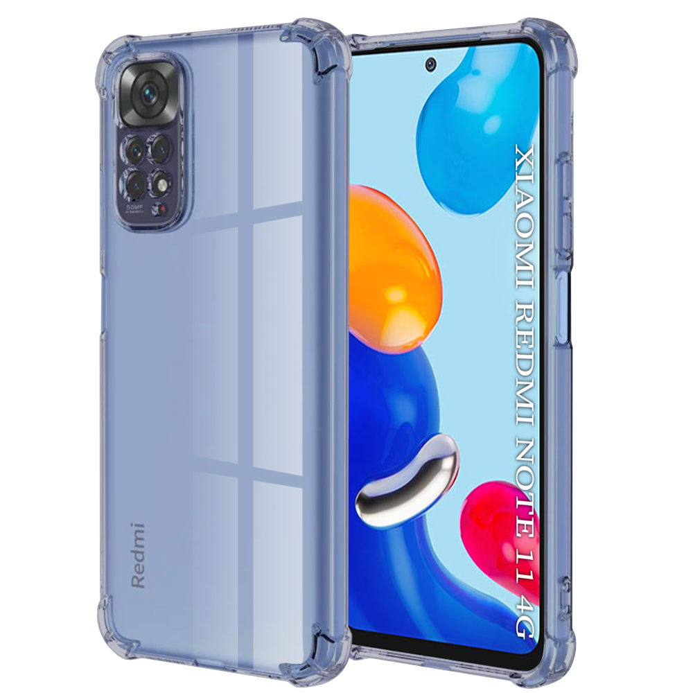 Levně Techsuit Shockproof průhledný silikon Xiaomi Redmi Note 11/11S kouřově černý
