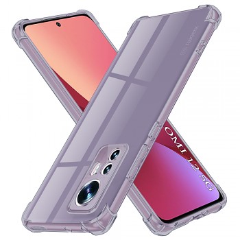 Techsuit Shockproof průhledný silikon Xiaomi 12 / 12X kouřově černý