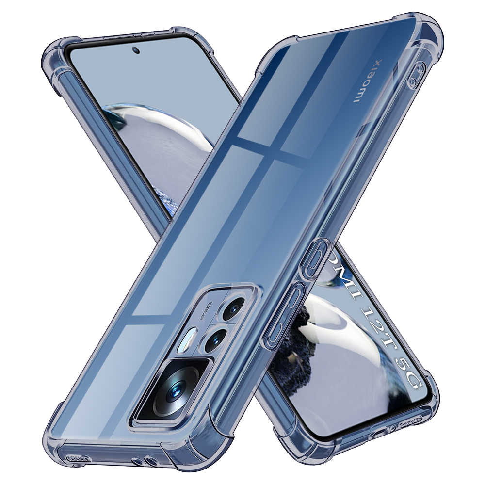 Levně Techsuit Shockproof průhledný silikon Xiaomi 12T / 12T Pro kouřově černý