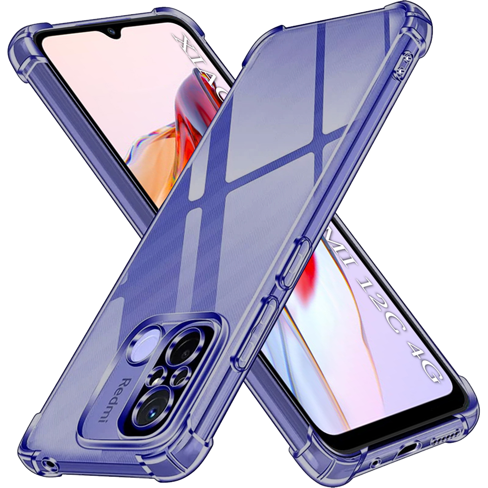 Levně Techsuit nárazuvzdorný průhledný silikon Xiaomi Redmi 12C kouřově černý