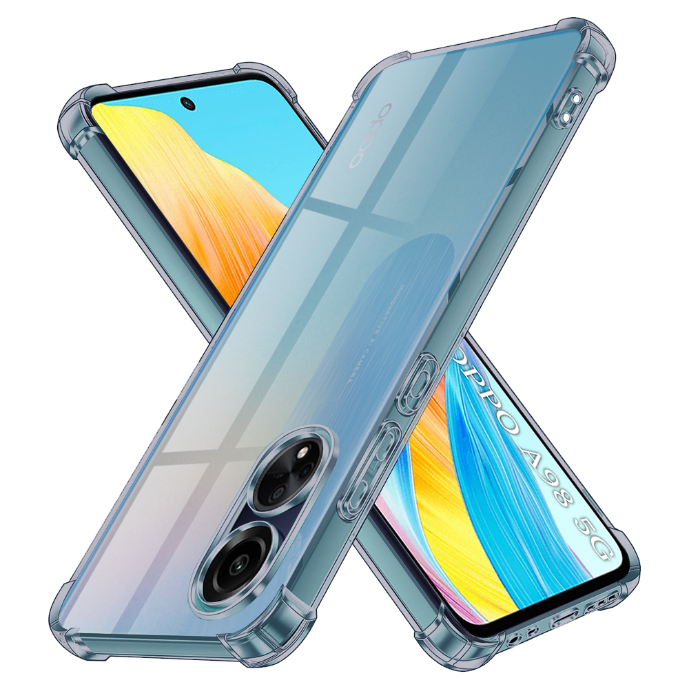 Levně Techsuit Shockproof průhledný silikon Oppo A98 5G kouřově černý
