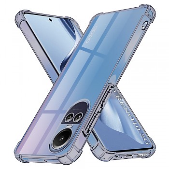 Techsuit Shockproof průhledný silikon Oppo Reno10 / Reno10 Pro kouřově černý