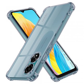 Techsuit Shockproof průhledný silikon Oppo A38 A18 kouřově černý