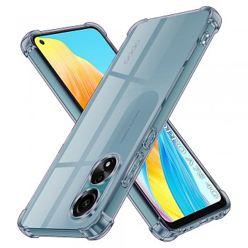 Techsuit Shockproof průhledný silikon Oppo A78 4G kouřově černý