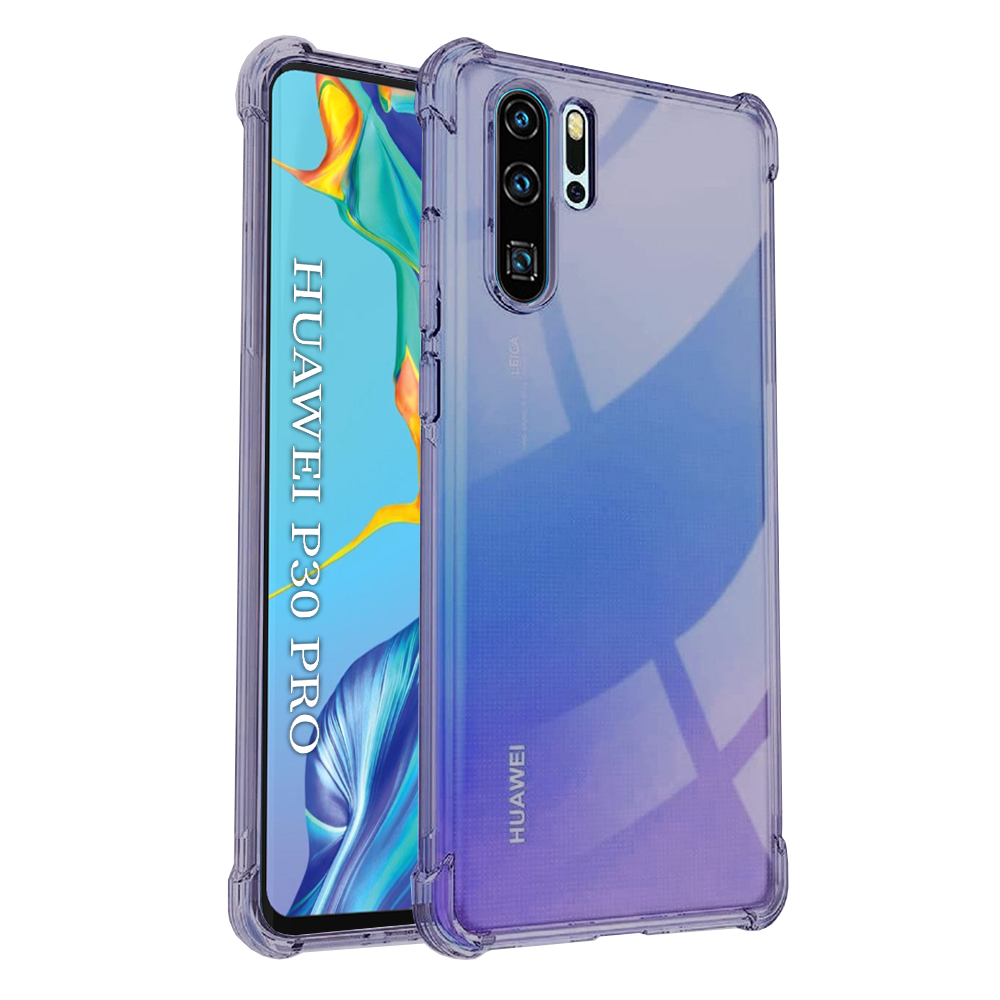 Levně Techsuit Shockproof průhledný silikon Huawei P30 Pro P30 Pro New Edition kouřově černý