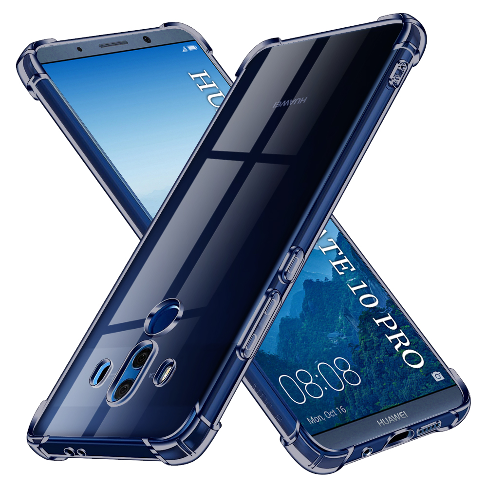 Levně Techsuit Shockproof průhledný silikon Huawei Mate 10 Pro kouřově černý