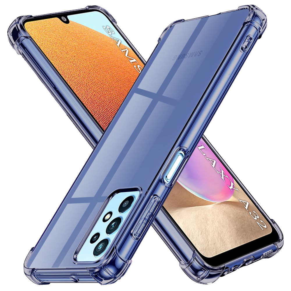 Levně Techsuit Shockproof průhledný silikon Samsung Galaxy A32 4G kouřově černý