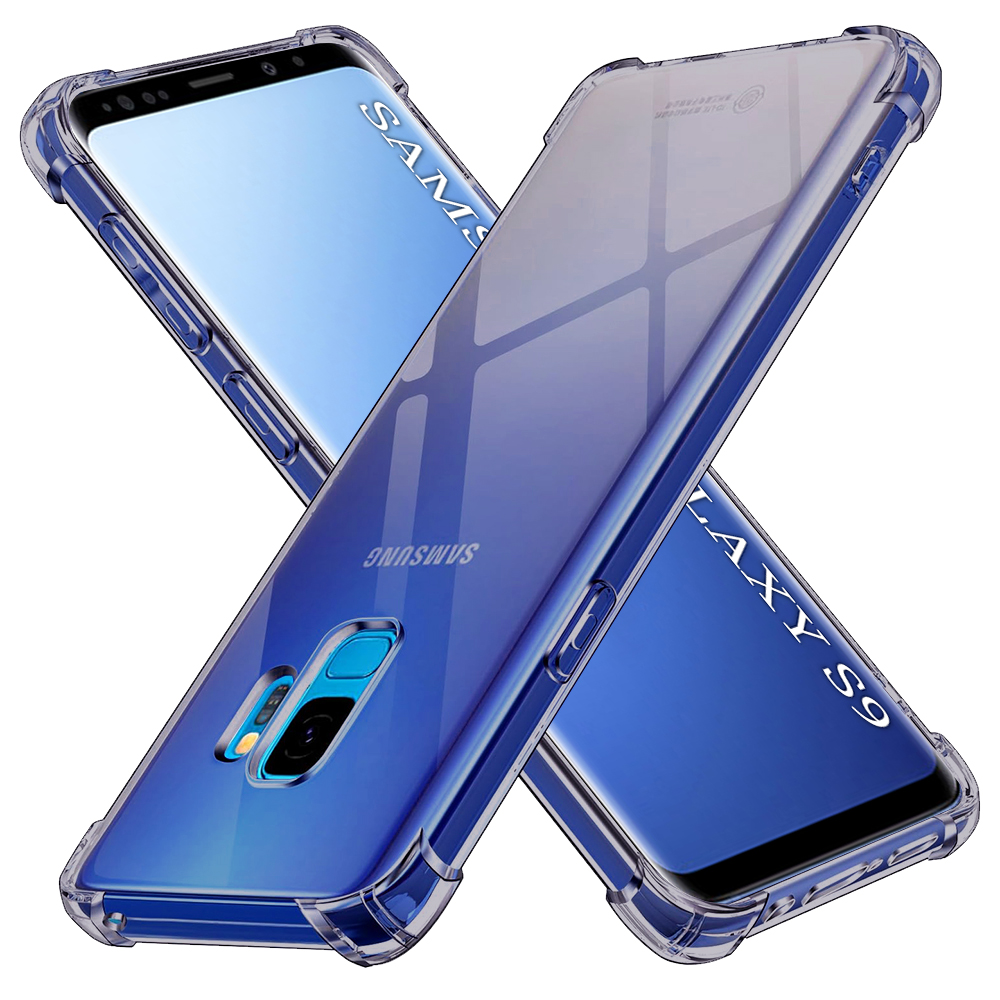 Levně Techsuit Shockproof průhledný silikon Samsung Galaxy S9 kouřově černý