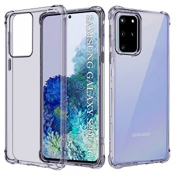 Techsuit Shockproof průhledný silikon Samsung Galaxy S20 Plus černý kouřový