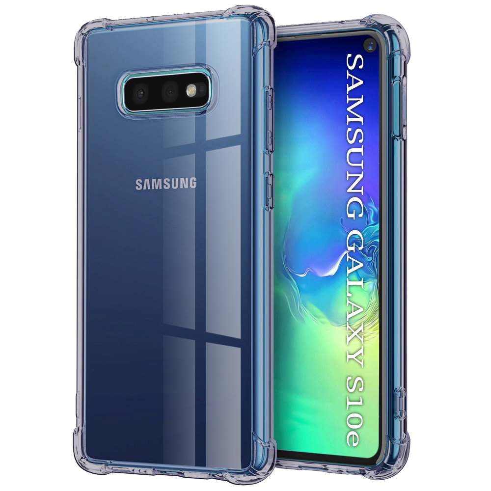 Levně Techsuit Shockproof průhledný silikon Samsung Galaxy S10e kouřově černý