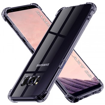 Techsuit Shockproof průhledný silikon pro Samsung Galaxy S8 Plus kouřově černý
