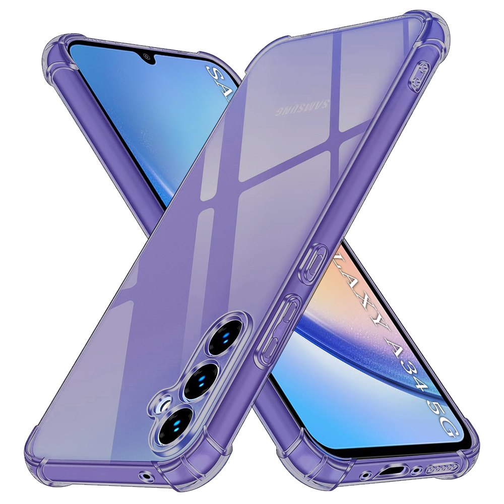 Levně Techsuit nárazuvzdorný průhledný silikon Samsung Galaxy A34 5G kouřově černý