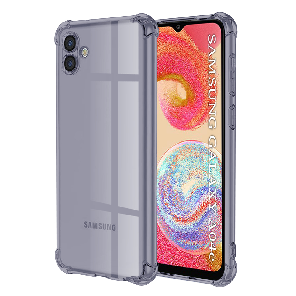 Levně Techsuit Shockproof průhledný silikon Samsung Galaxy A04e M04 kouřově černý