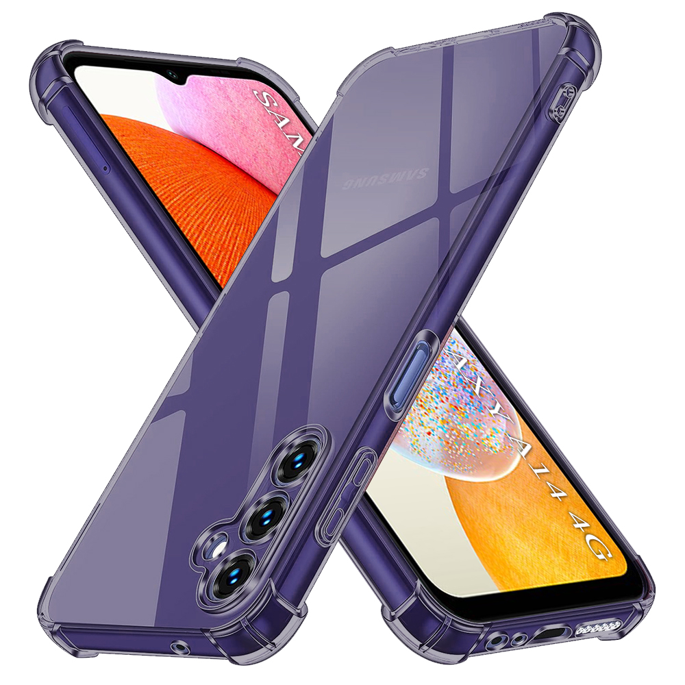 Levně Techsuit Shockproof průhledný silikon Samsung Galaxy A14 4G / A14 5G kouřově černý