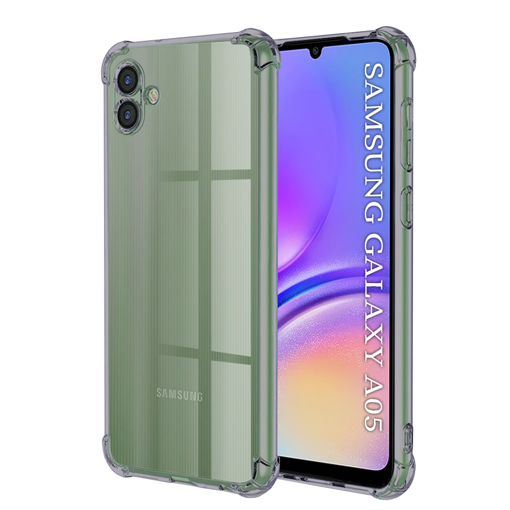 Levně Techsuit Shockproof průhledný silikon Samsung Galaxy A05 kouřově černý