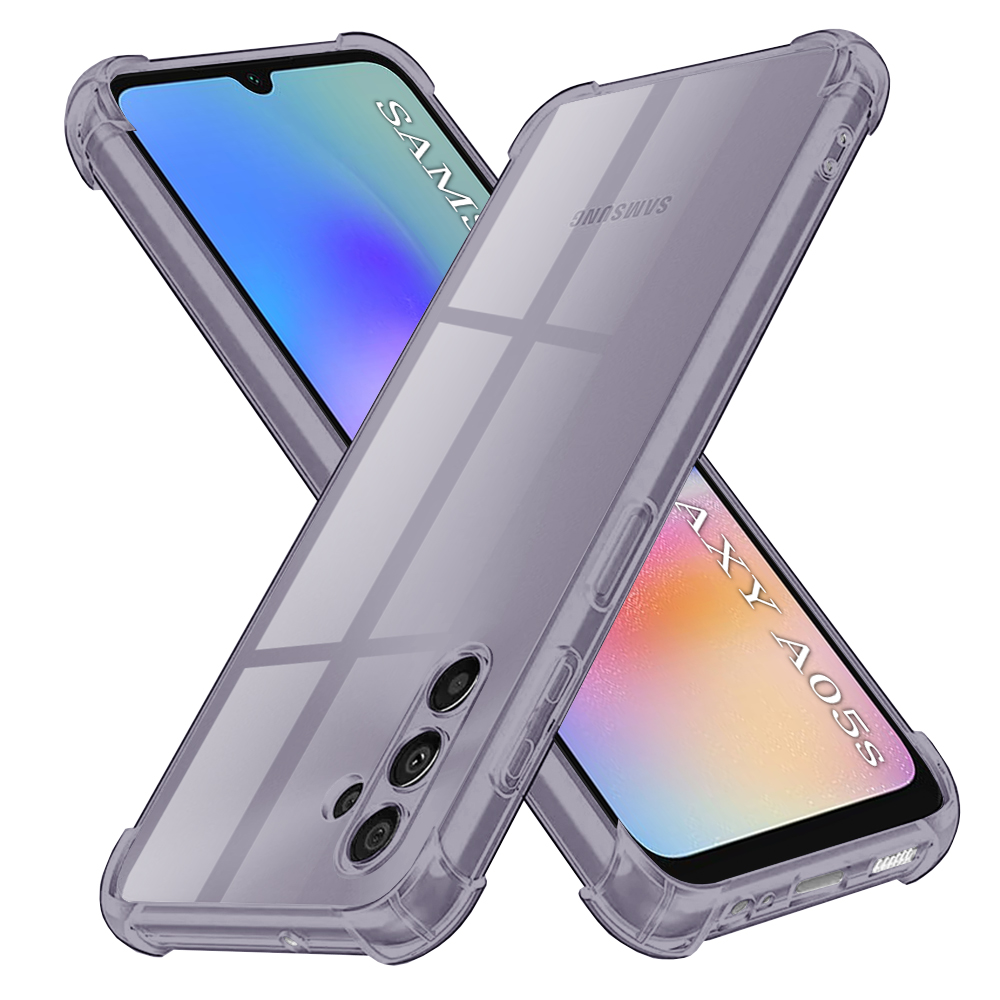 Levně Techsuit Shockproof průhledný silikon Samsung Galaxy A05s kouřově černý