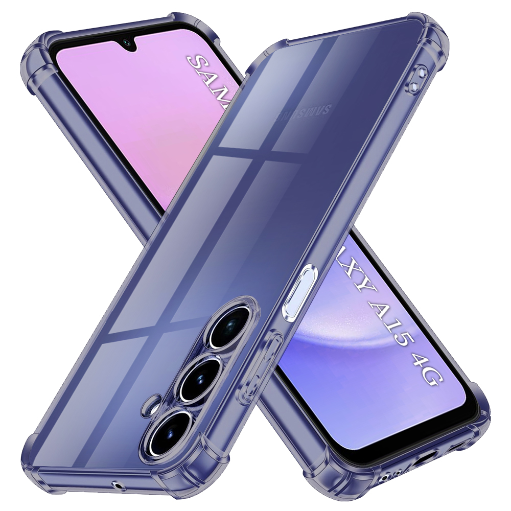 Levně Techsuit nárazuvzdorný průhledný silikon Samsung Galaxy A15 4G / A15 5G kouřově černý
