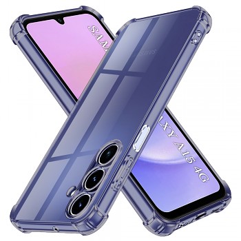 Techsuit nárazuvzdorný průhledný silikon Samsung Galaxy A15 4G / A15 5G kouřově černý