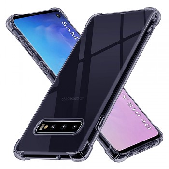 Techsuit Shockproof průhledný silikon Samsung Galaxy S10 kouřově černý