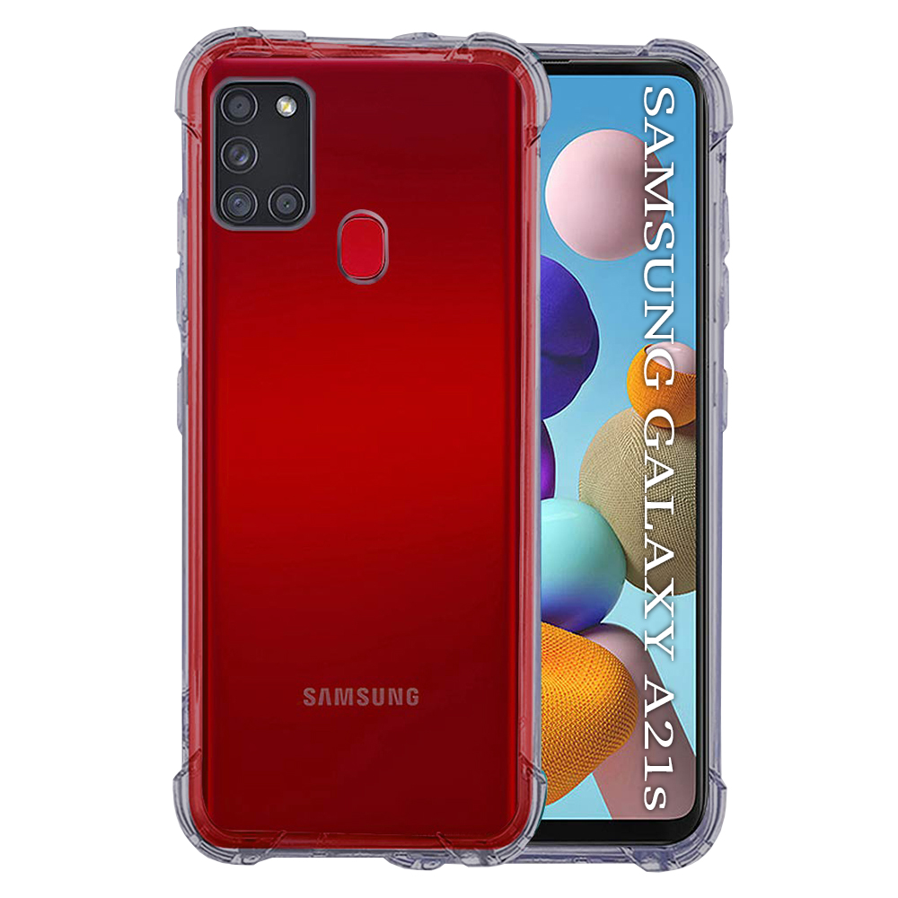 Levně Techsuit Shockproof průhledný silikon Samsung Galaxy A21s kouřově černý