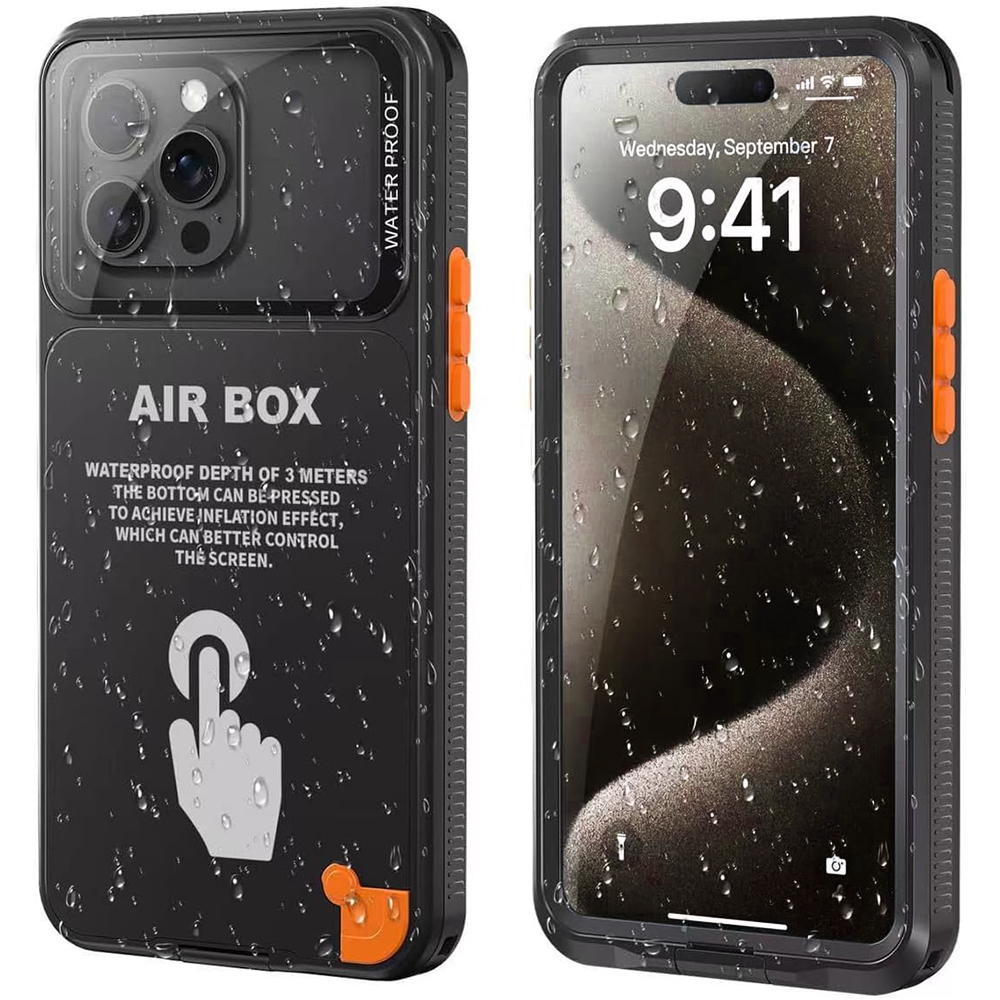 Levně ShellBox AirBox Vodotěsný IP68 (6.7 palce) iPhone 12 Pro Max/13 Pro Max/14 Pro Max/15 Pro Max/16 Pro Max/15+/16+ černá