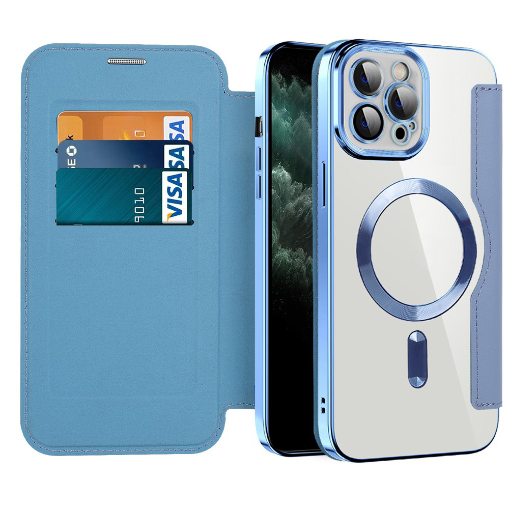 Levně Techsuit SmartMag knížkové pouzdro iPhone 11 Pro Max světle modrá