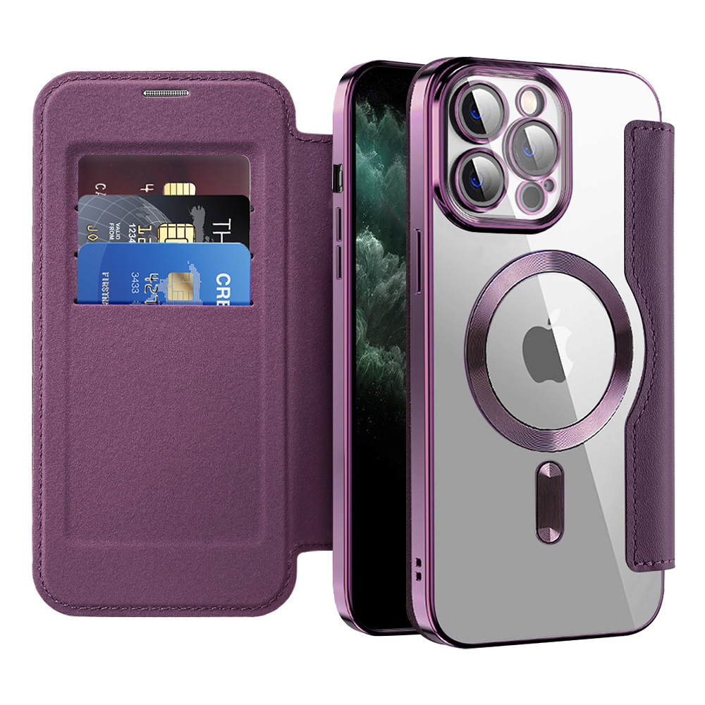 Levně Pouzdro na knihu Techsuit SmartMag iPhone 11 Pro Max fialové