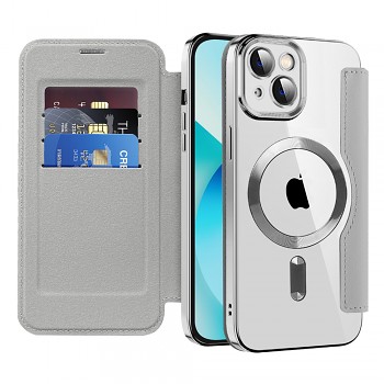 Techsuit SmartMag knížkové pouzdro iPhone 13 šedé