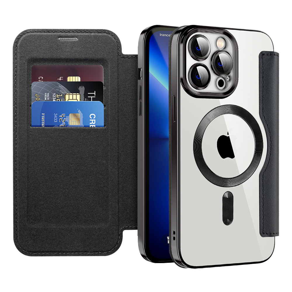 Levně Pouzdro na knihu Techsuit SmartMag pro iPhone 13 Pro černé