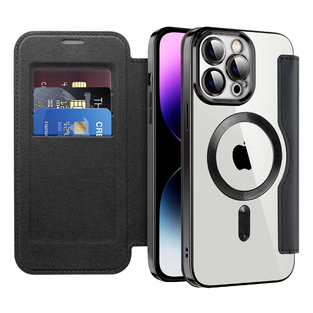 Levně Pouzdro na knihu Techsuit SmartMag iPhone 14 Pro Max černé