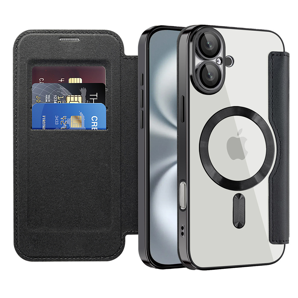 Levně Pouzdro na knihu Techsuit SmartMag pro iPhone 16 Plus černé