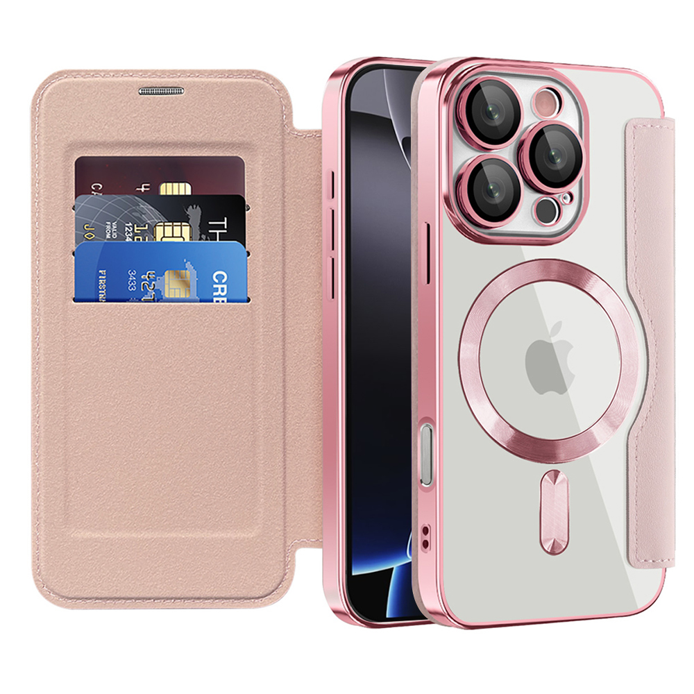 Levně Pouzdro na knihu Techsuit SmartMag iPhone 16 Pro růžové