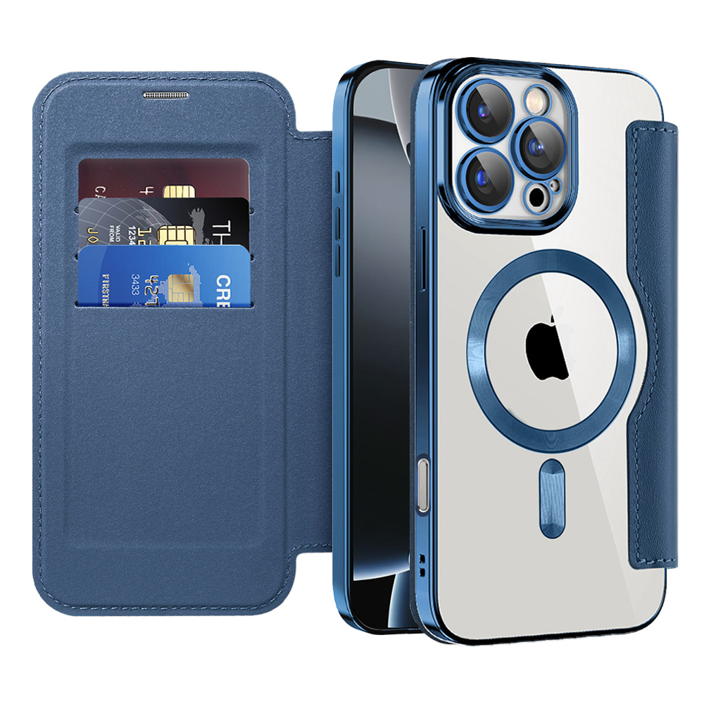 Levně Pouzdro na knihu Techsuit SmartMag pro iPhone 16 Pro modré