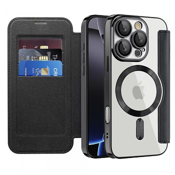 Pouzdro na knihu Techsuit SmartMag pro iPhone 16 Pro Max černé