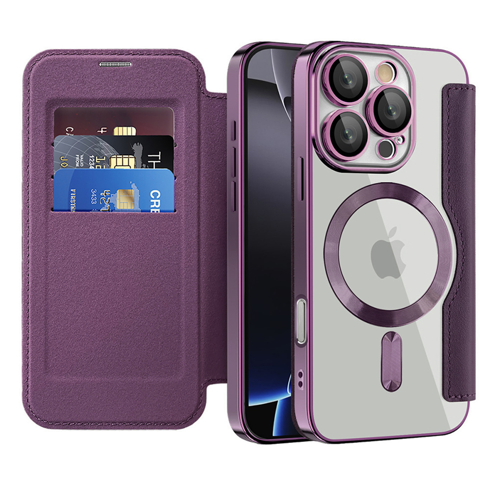 Levně Pouzdro na knihu Techsuit SmartMag iPhone 16 Pro Max fialové
