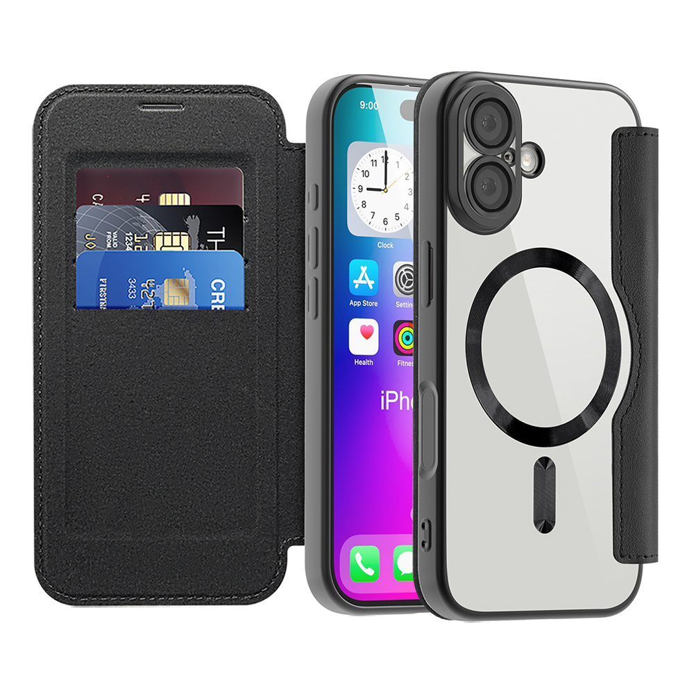 Levně Pouzdro na knihu Techsuit SmartMag iPhone 17 černé