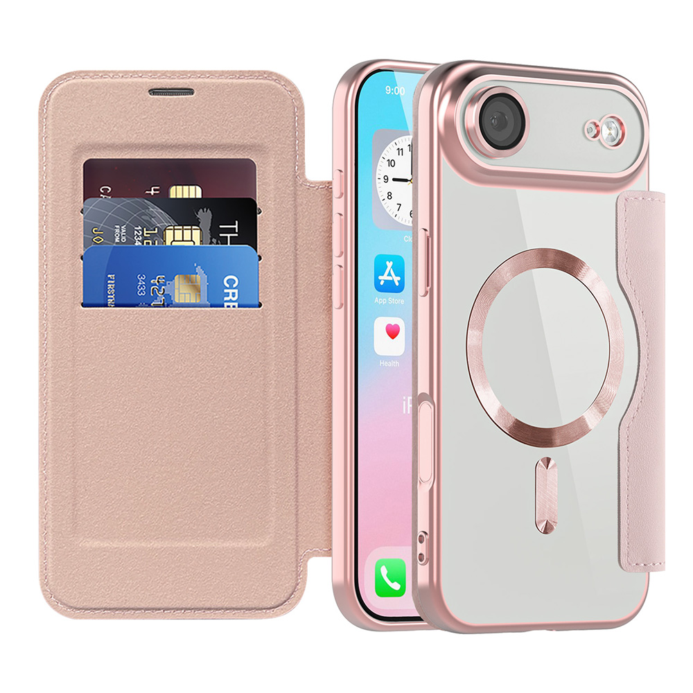 Levně Pouzdro na knihu Techsuit SmartMag iPhone 17 Air růžové