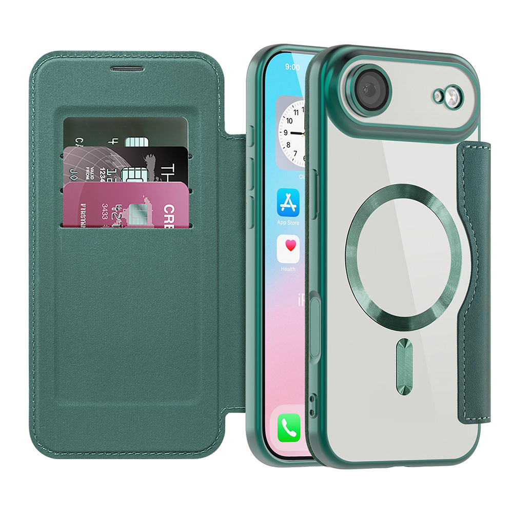 Levně Pouzdro na knihu Techsuit SmartMag iPhone 17 Air zelené